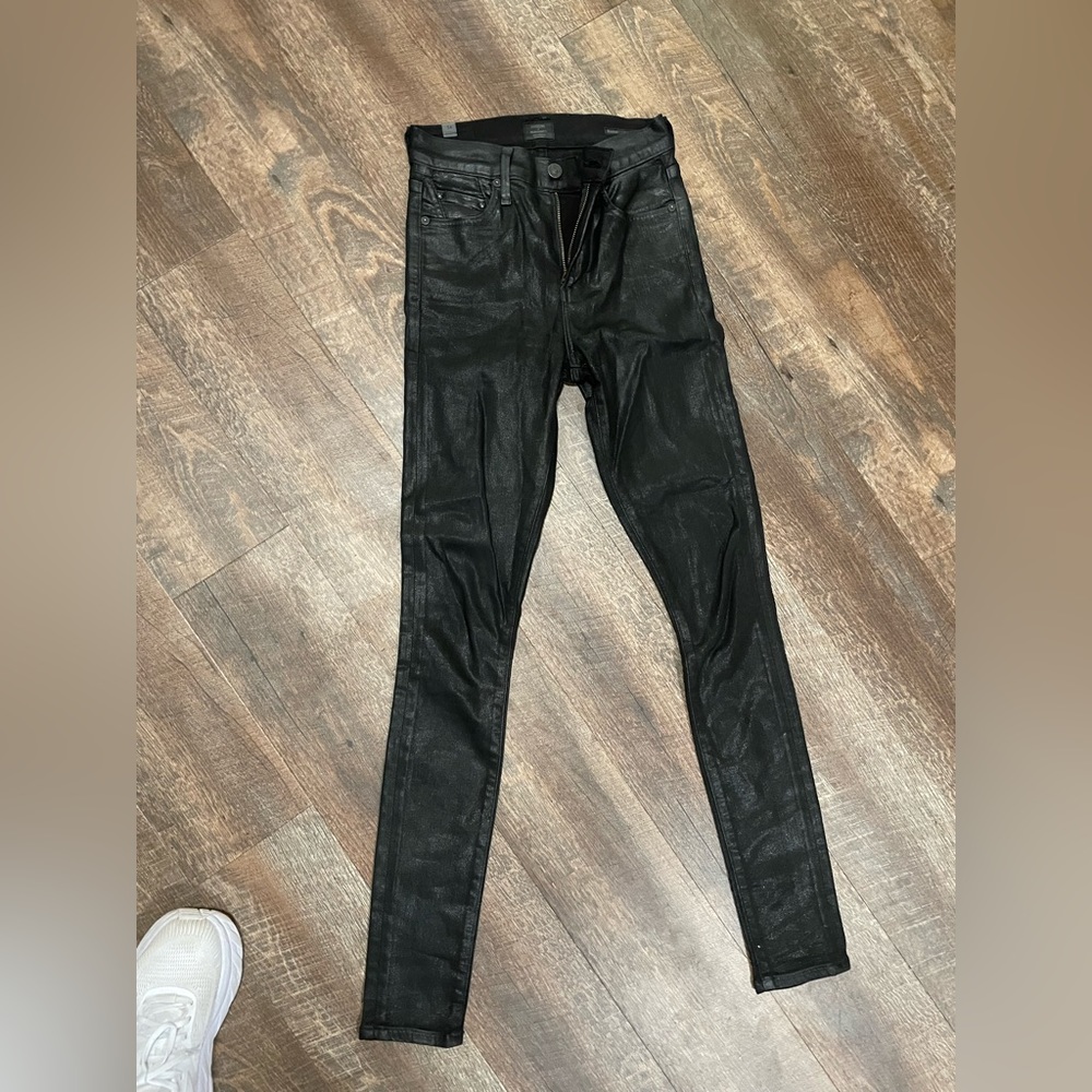 Citizens of humanity black waxed skinny Jean size 24